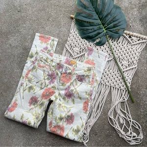 Pilcro and the Letterpress Floral Print Jeans Size 26